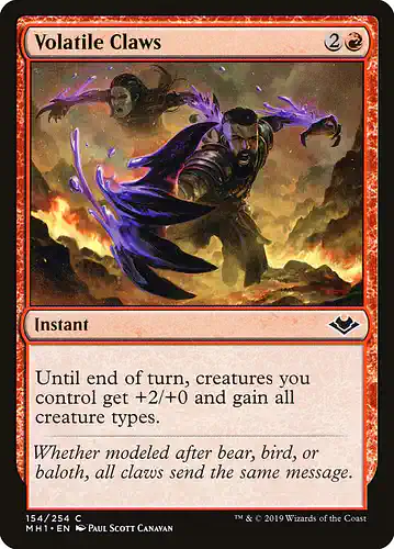 Volatile Claws - mh1 Spoiler
