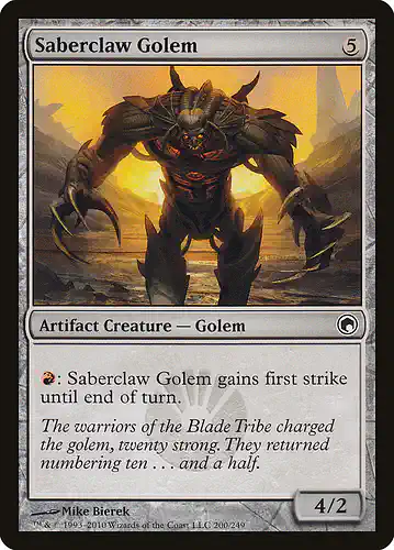 Saberclaw Golem - som Spoiler