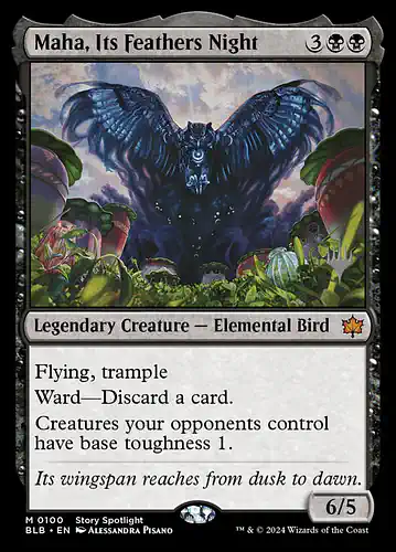 Maha, Its Feathers Night - blb Spoiler