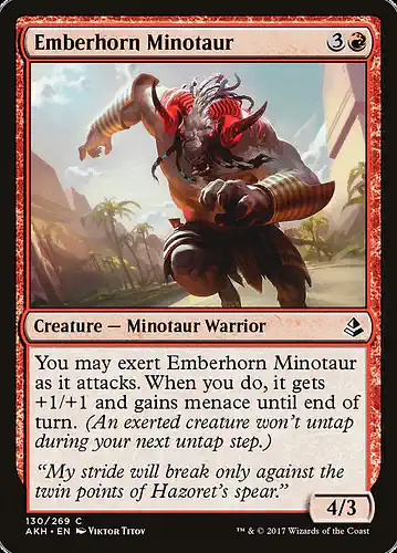 Emberhorn Minotaur - akh Spoiler