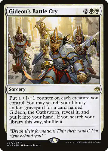 Gideon's Battle Cry - war Spoiler