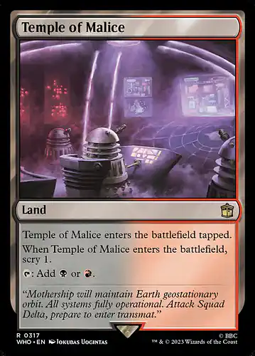 Temple of Malice - who Spoiler
