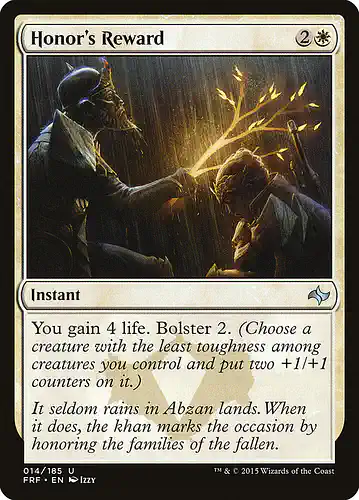 Honor's Reward - frf Spoiler