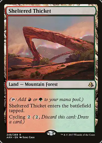 Sheltered Thicket - akh Spoiler