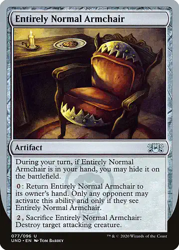 Entirely Normal Armchair - und Spoiler