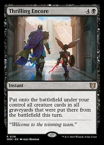 Thrilling Encore - woc Spoiler