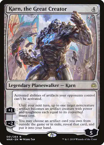 Karn, the Great Creator - war Spoiler