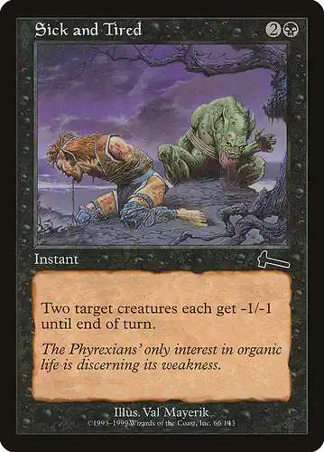 Sick and Tired - ulg Spoiler