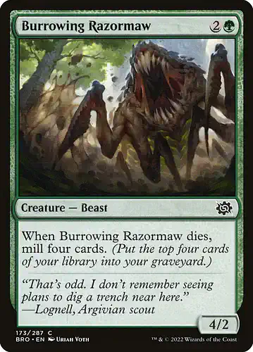 Burrowing Razormaw - bro Spoiler
