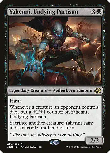 Yahenni, Undying Partisan - aer Spoiler