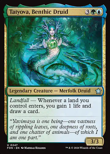 Tatyova, Benthic Druid - fdn Spoiler