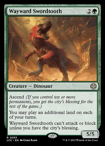 Wayward Swordtooth - lcc Spoiler