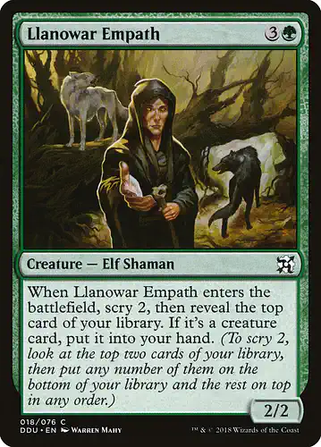 Llanowar Empath - ddu Spoiler