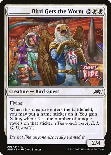 _____ Bird Gets the Worm - unf Spoiler