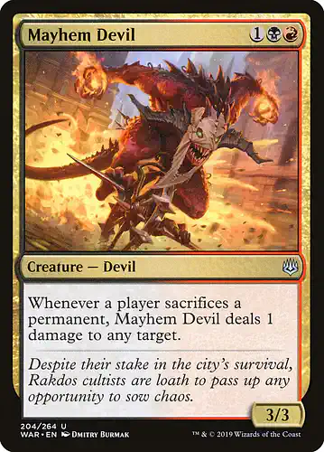 Mayhem Devil - war Spoiler