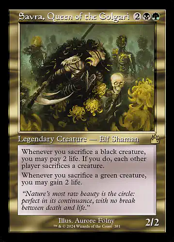Savra, Queen of the Golgari - rvr Spoiler