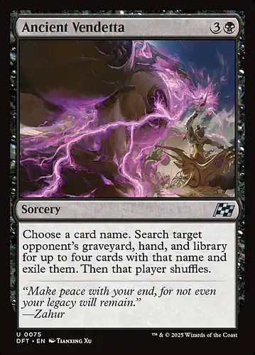 Ancient Vendetta - dft Spoiler