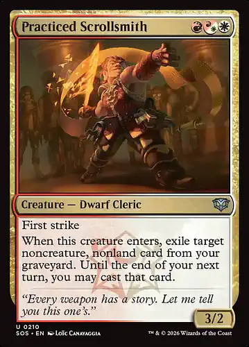Practiced Scrollsmith - sos Spoiler