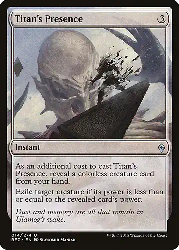 Titan's Presence - bfz Spoiler