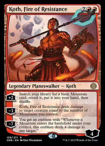 Koth, Fire of Resistance - one Spoiler
