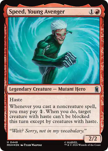 Speed, Young Avenger - msh Spoiler