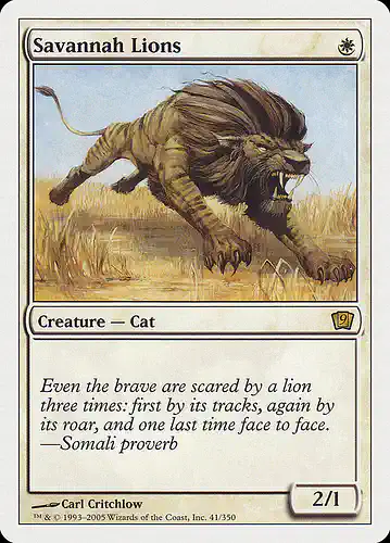 Savannah Lions - 9ed Spoiler