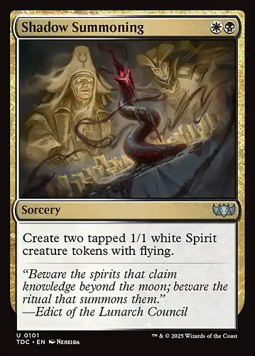 Shadow Summoning - tdc Spoiler