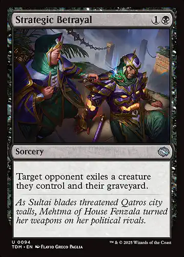 Strategic Betrayal - tdm Spoiler