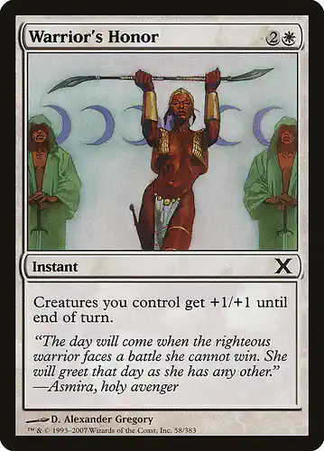 Warrior's Honor - 10e Spoiler