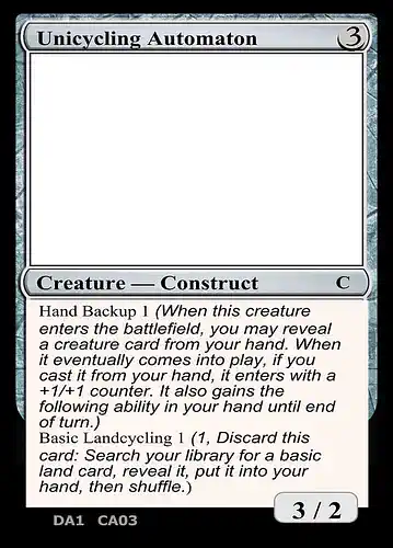 Unicycling Automaton - unk Spoiler