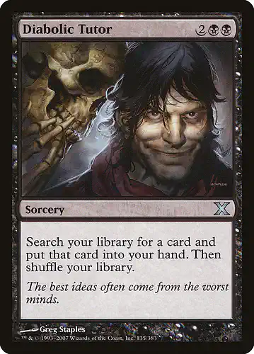 Diabolic Tutor - 10e Spoiler