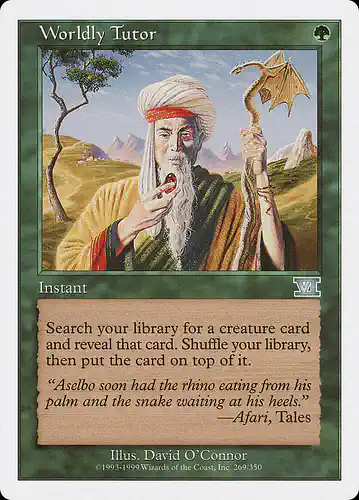 Worldly Tutor - 6ed Spoiler