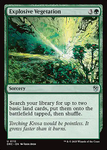 Explosive Vegetation - drc Spoiler