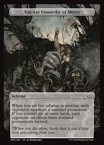 You Are Unworthy of Mercy - dsc Spoiler