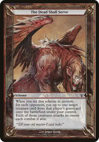 The Dead Shall Serve - arc Spoiler