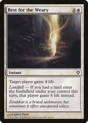 Rest for the Weary - wwk Spoiler