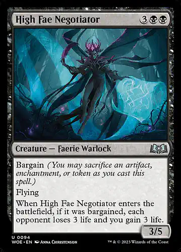High Fae Negotiator - woe Spoiler