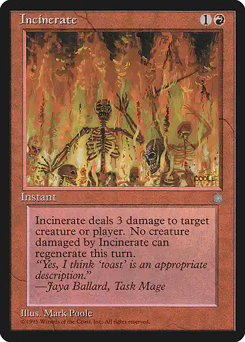 Incinerate - ice Spoiler