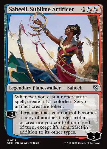 Saheeli, Sublime Artificer - drc Spoiler
