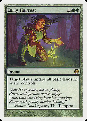 Early Harvest - 9ed Spoiler