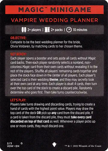 Vampire Wedding Planner - vow Spoiler