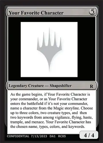 Your Favorite Character - unk Spoiler
