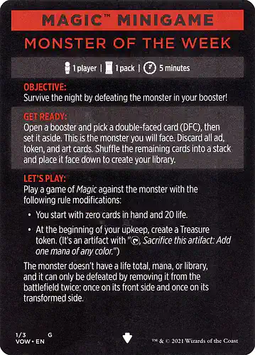 Monster of the Week - vow Spoiler