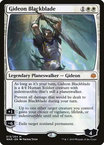 Gideon Blackblade - war Spoiler