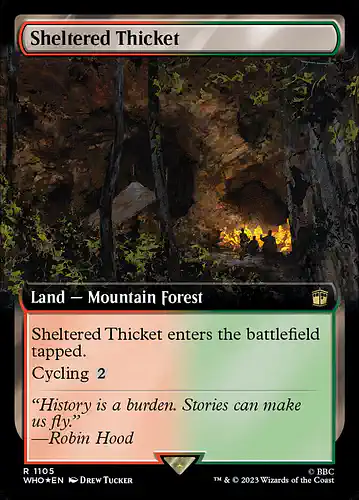 Sheltered Thicket - who Spoiler