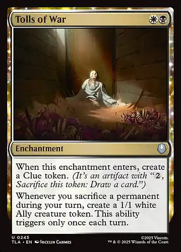 Tolls of War - tla Spoiler