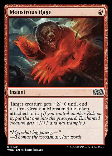 Monstrous Rage - woe Spoiler