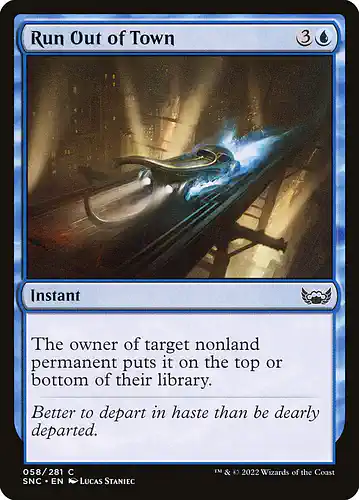 Run Out of Town - snc Spoiler