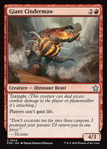 Giant Cindermaw - fdn Spoiler