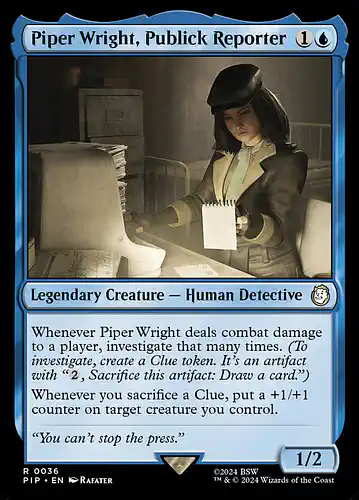 Piper Wright, Publick Reporter - pip Spoiler